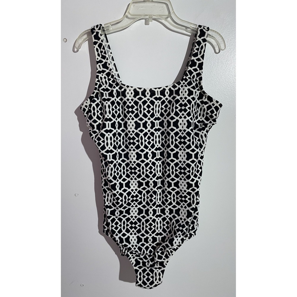Lands End One Piece Swimsuit 12 Beach Resort Cruise Slimming Pool Tanning